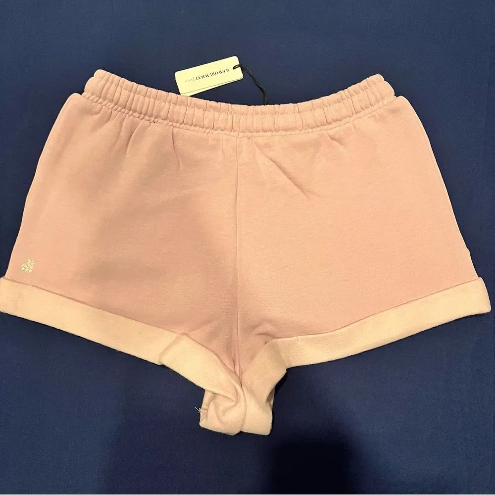 NWT WeWoreWhat High-Rise Pull On Sweat Shorts in Lilac Size Small